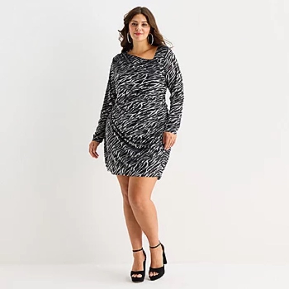 BOLD Elements Zebra Print Dress NWT